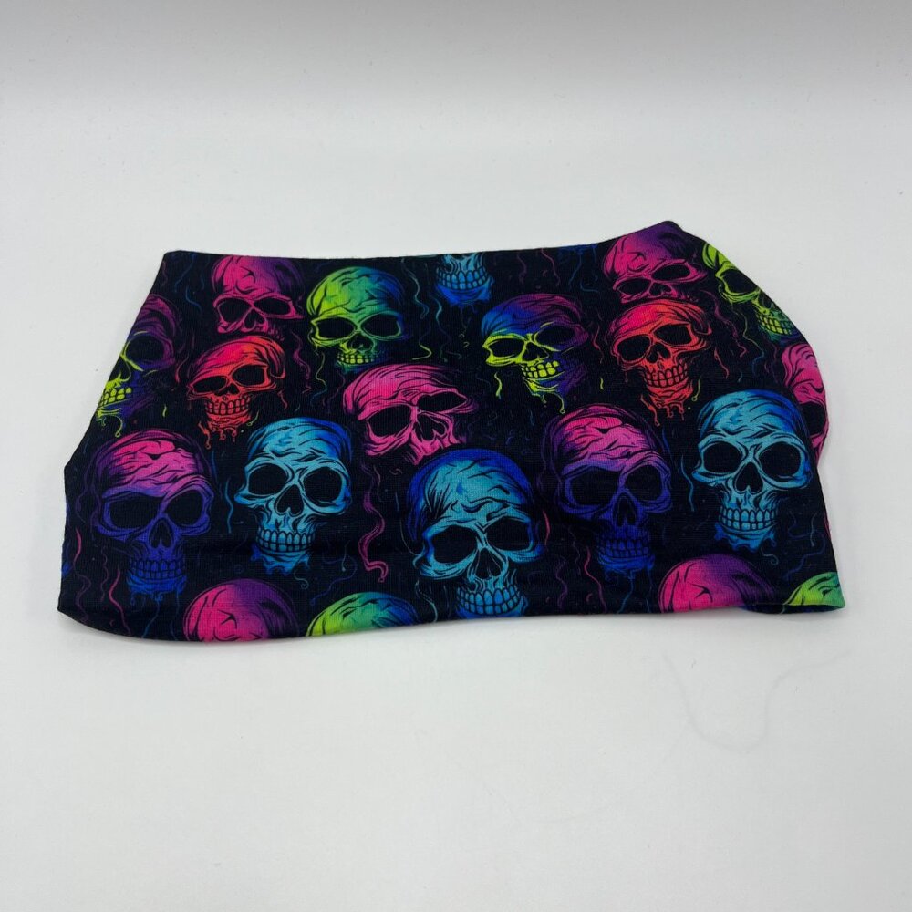 4 Pcs Halloween Headband, Skull Print Headband, Wide Sports Yoga Headscarf - Picture 8 of 11